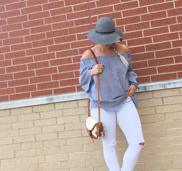 Casual Stripes and White Jeans | KingdomofSequins